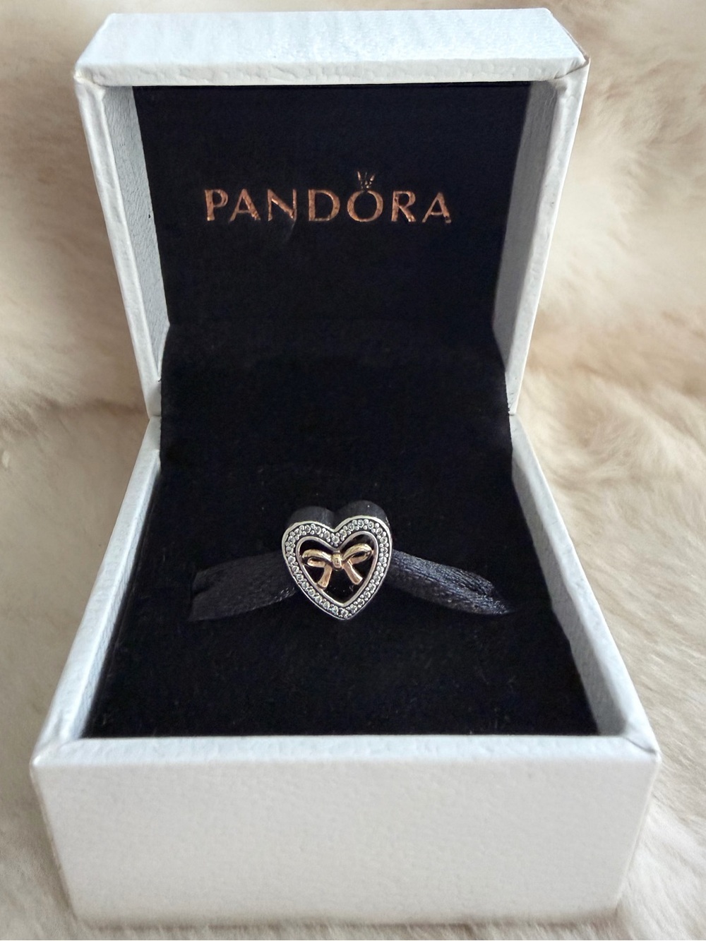 Pandora “Bound by Heart” Sterling Silver & 14k Gold Charm
